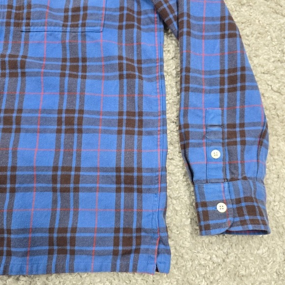 Madewell Shirt Mens Medium Blue Plaid Easy Fit Button‎ Up Long Sleeve Easy Fit - Picture 3 of 12
